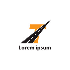 T letter road way logo creative design template