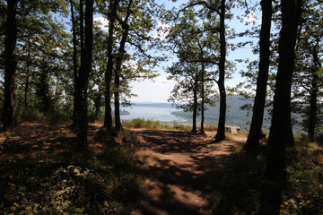 The pathway to the point view of Lake Vico, is surrounded by the Cimini Hills, in particular by the...
