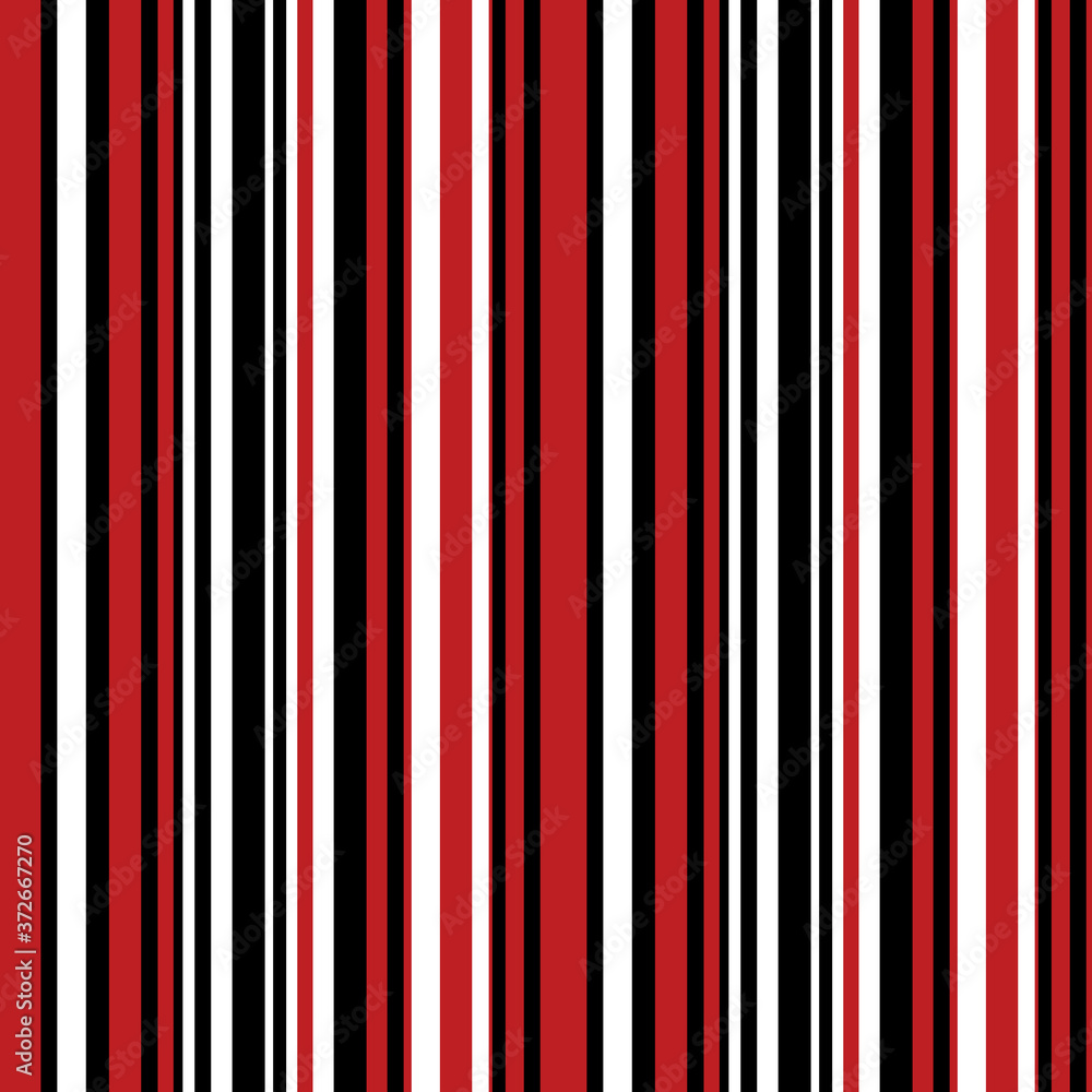 Poster Stripe pattern with navy black, red and white colors vertical parallel stripes.vector stripe pattern background.