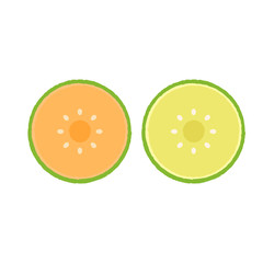 Fototapeta premium Melon vector. wallpaper. Melon logo. sign. symbol.