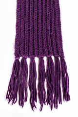 winter woolen scarf isolated on white background