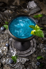 Alcoholic or non-alcoholic cocktail. Menu for a pub, nightclub, or bar.