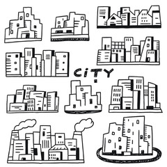 Obraz premium city doodles