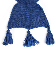 winter woolen scarf isolated on white background