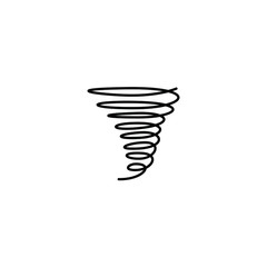 Storm thin icon isolated on white background, simple line icon for your work.