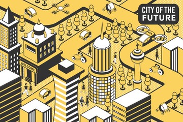 Future City Block Composition