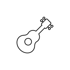 guitar thin icon isolated on white background, simple line icon for your work.
