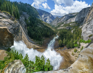 nevada falls in yosemite national park, california, usa