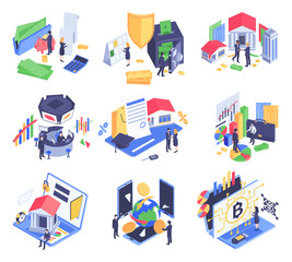 Finance Isometric Set 