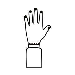 hand human up line style icon
