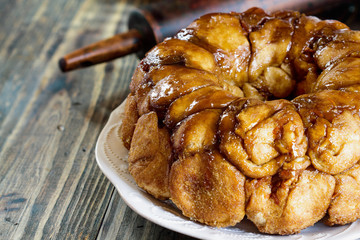 Sweet Carrot Cake Monkey Bread with Brown Sugar Glaze