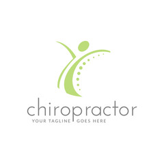 Abstract human logo for spine care practise