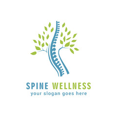 Abstract tree and spine logo for chiropractic business
