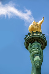 monument statue of liberty in new york close-up