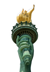 monument statue of liberty in new york close-up