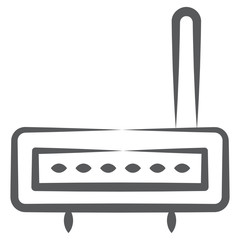 
Internet service, wireless internet router, modem with wifi signal icon for apps and websites
