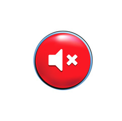 Button mute, pulsante muto, bottone muto, mute, red mute, mute music, mute telecomando, mute tv, mute sound, icon sound, icona suono, icona muto