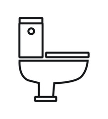 Toilet line icon vector illustration isolated on white background eps 10 symbol