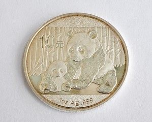 big silver coin , China and Panda