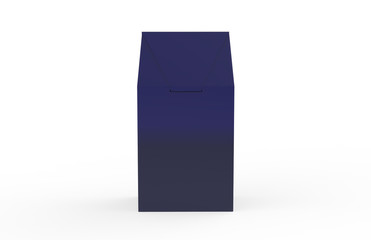 Realistic blank cardboard packaging boxes mock up isolated on white background. Realistic take away food box mock up. 3d illustration