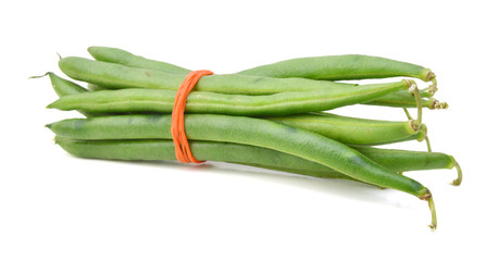 Green beans isolated on a white background