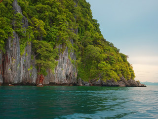 Naklejka na ściany i meble Rock formations and paradise waters, Palawan, El Nido, Philippines
