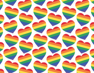 Heart pattern. Fun heart pattern.  LGBT heart vector pattern.   Pride logo heart pattern. 