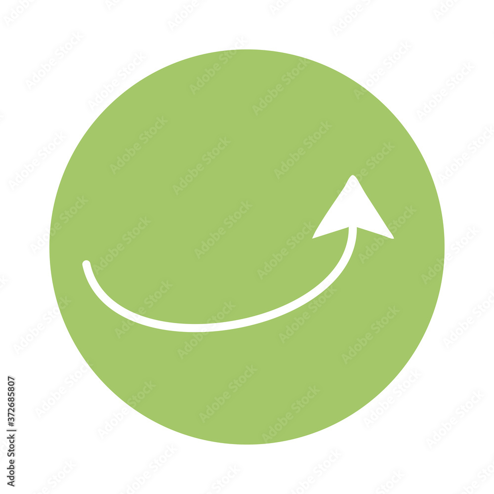 Poster arrow thin direction reload block style icon