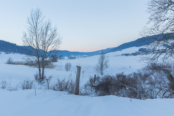 Plateau du Vercors enneigé