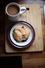 Cookie and a cup of tea
