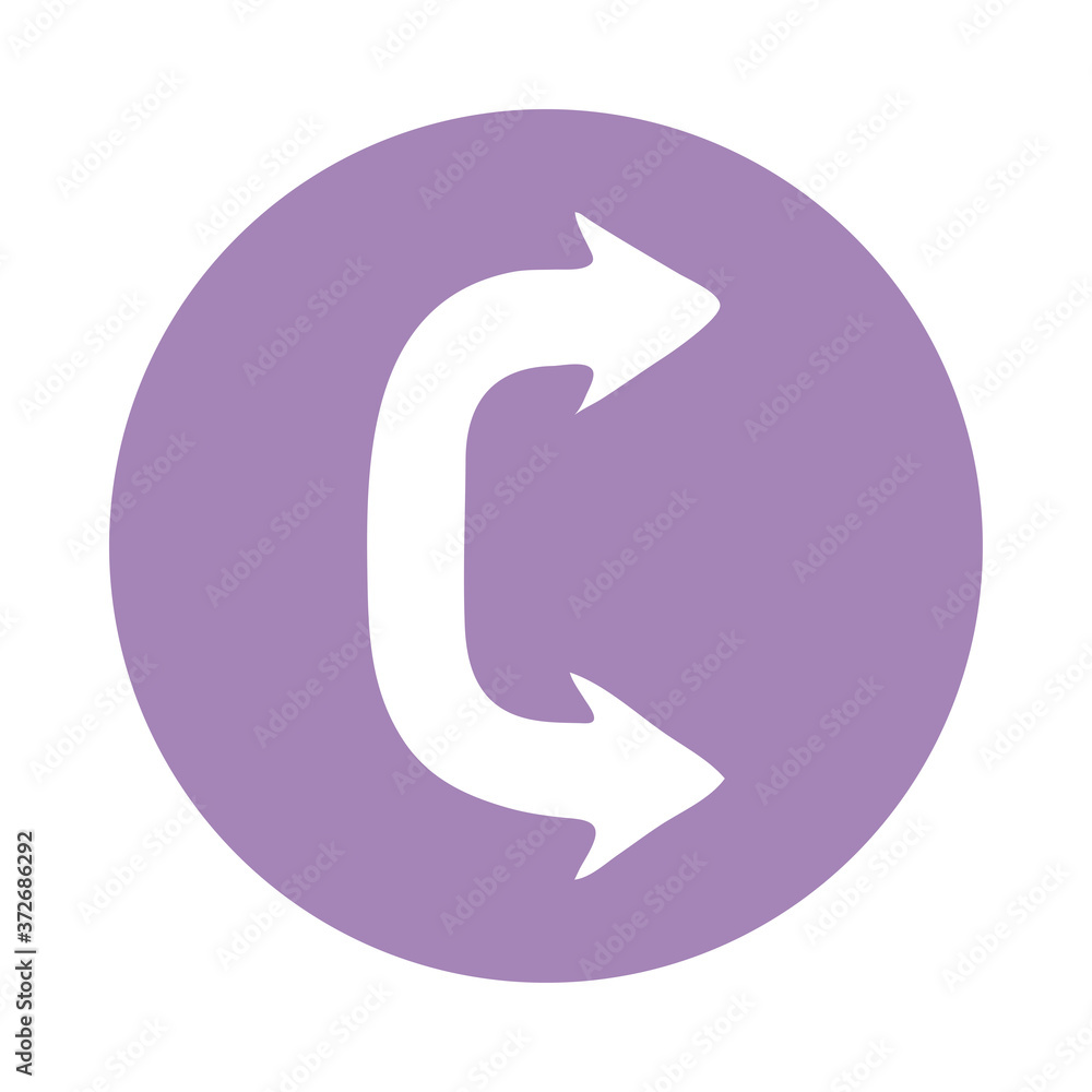 Poster arrow bidirectional rights direction block style icon