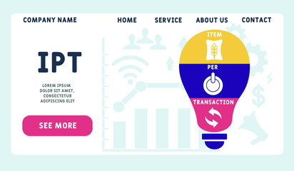 Vector website design template . IPT  - item per transaction illustration for website banner, marketing materials, business presentation, online advertising.