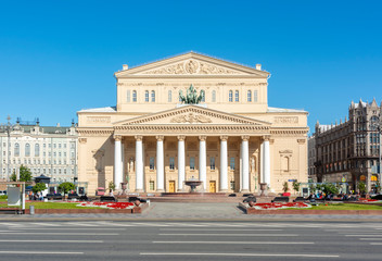 Fototapeta na wymiar Bolshoi theatre (Big theater) building in Moscow, Russia