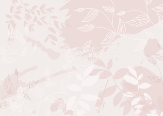 New formatPastel colour abstract pattern. Nude and pink floral abstract vector pattern. 