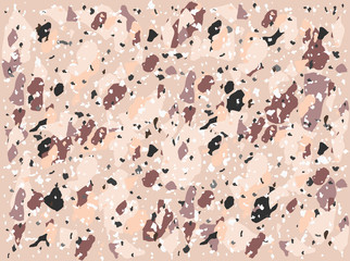 Terrazzo  vector pattern. Flecked stone pattern . Nude colour terrazzo  pattern. 