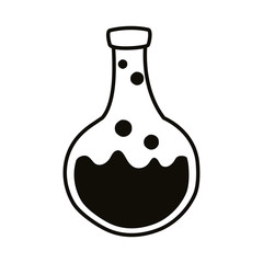 witch spell in flask line style icon