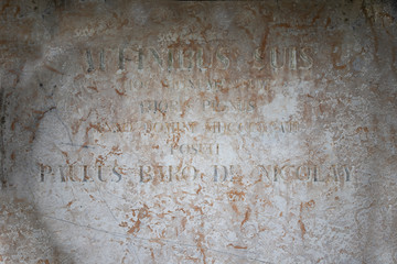 Slab of Kolmord marble with Latin inscriptions