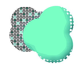 Blue modern assimetric template, advertising and social media publications, square pattern background, empty space for text and information, geometric elements isolated, vector illustration