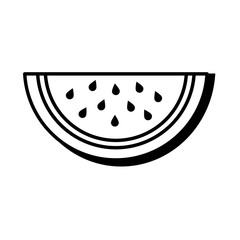 watermelon fruit pop art line style icon