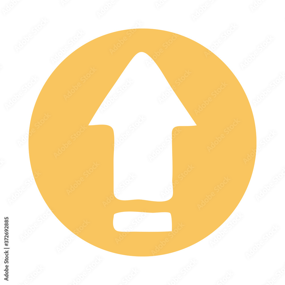 Poster arrow up direction block style