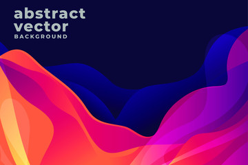 Multicolored waves. Abstract background vector