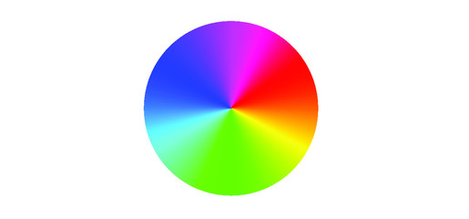 Color wheel types Spectrum schemes: red green blue ( rgb ) and cyan magenta yellow Black ( cmyk ) Vector colors wheels sign  Samples circle gradients  charts   