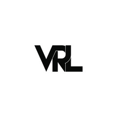 vrl letter original monogram logo design