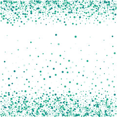 Vector Green Paper Confetti Isolated on White Background. Green Particles Pattern