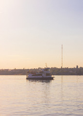 Fototapeta premium Pleasure boat on the water