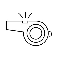 whistle referee line style icon