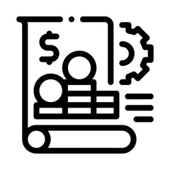 financial report icon vector. financial report sign. isolated contour symbol illustration