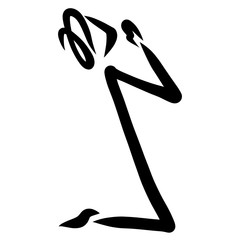 man prays to God, lifting his head to heaven