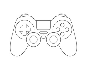 Outline gamepad. Gamepad illustration for web, mobile apps, design. Vector illustration.