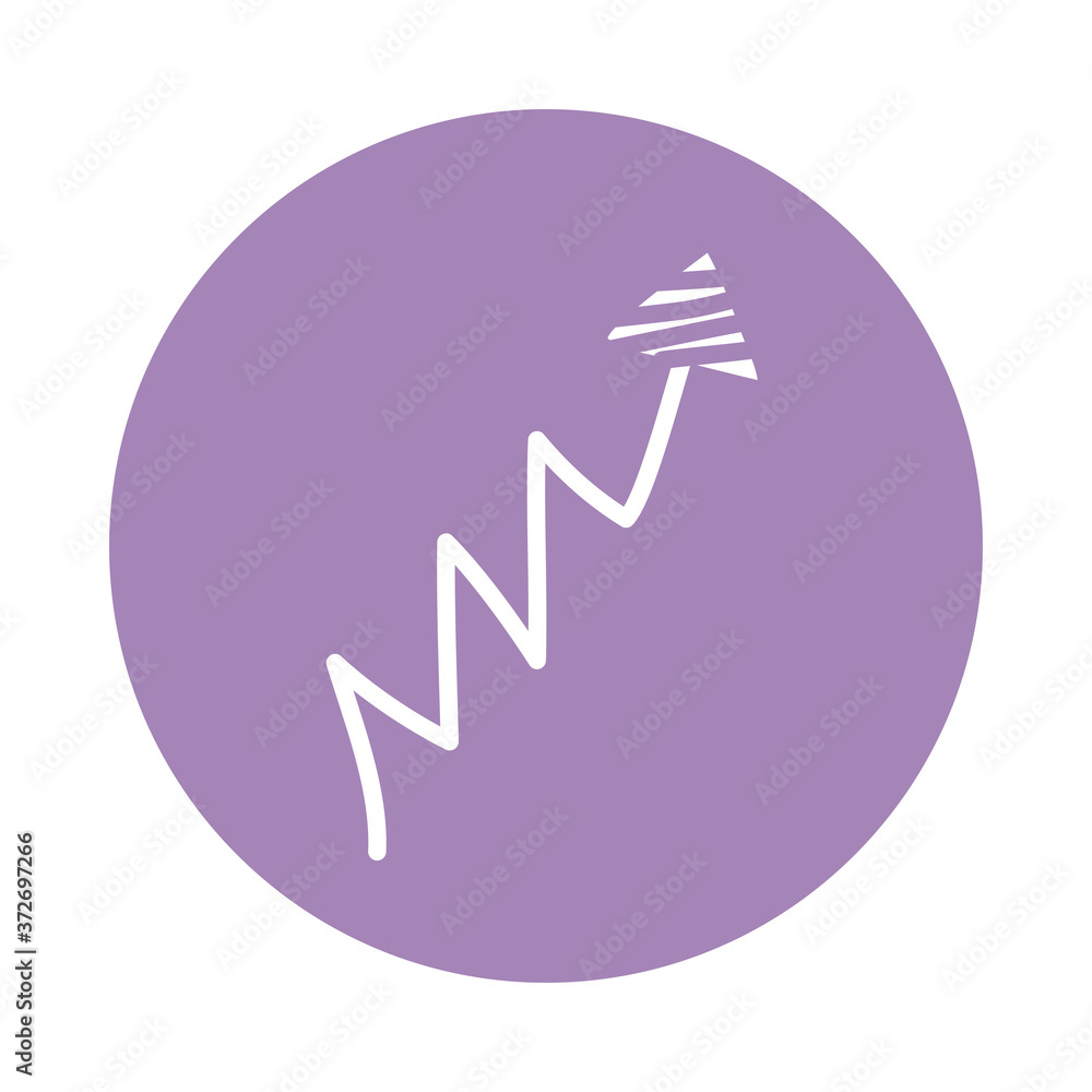Poster arrow thin direction right up block style icon